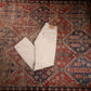 Levi's Black Tab W28 L30 Straight Leg Classic Ripped Style Beige Denim Jeans