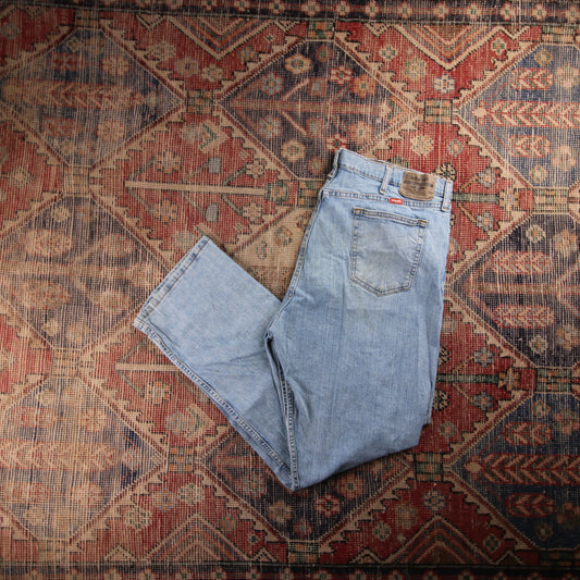 Wrangler W40 L30 Straight Leg Blue Denim Jeans
