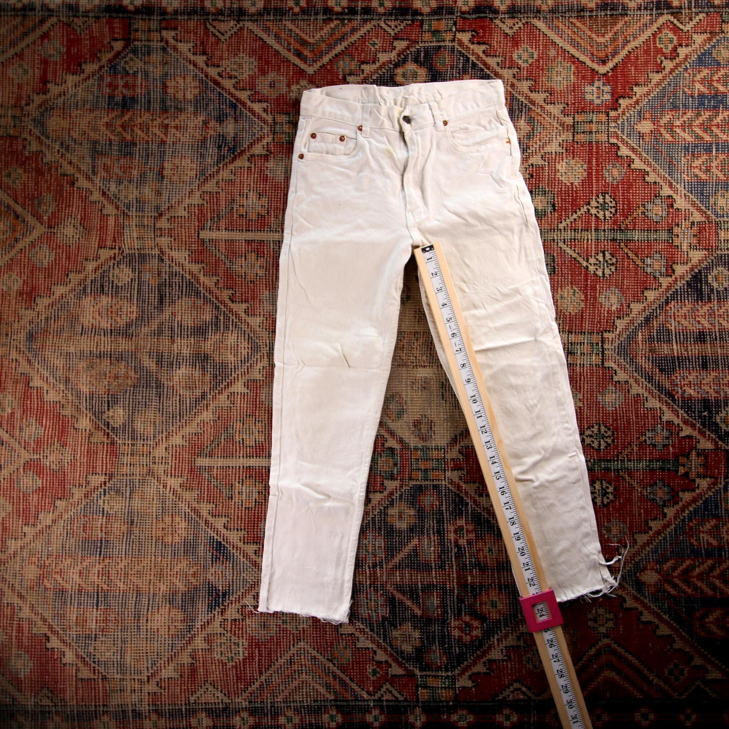 Levi's W32 L24 Skinny White Denim Jeans
