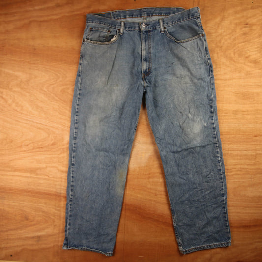 Levi's 550 Red Tab W38 L28 Tapered Leg Relaxed Fit Blue Denim Jeans
