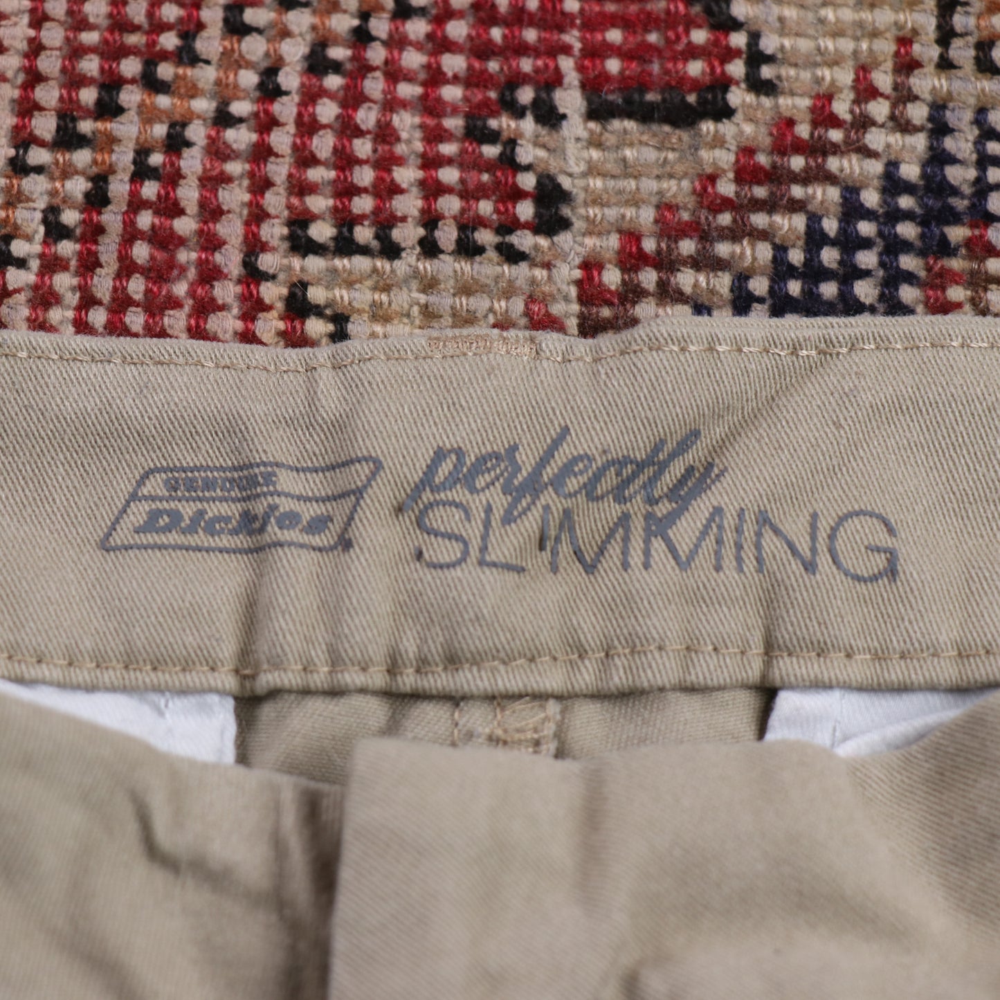 Dickies W30 L27 Straight Leg Beige Cotton Blend Trousers