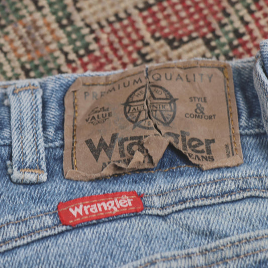 Wrangler W34 L28 Straight Leg Blue Denim Jeans
