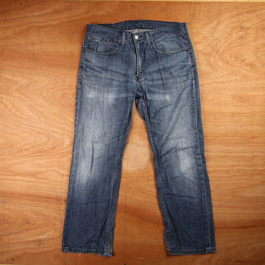 Levi's 539 Red Tab W34 L29 Straight Leg Blue Denim Jeans