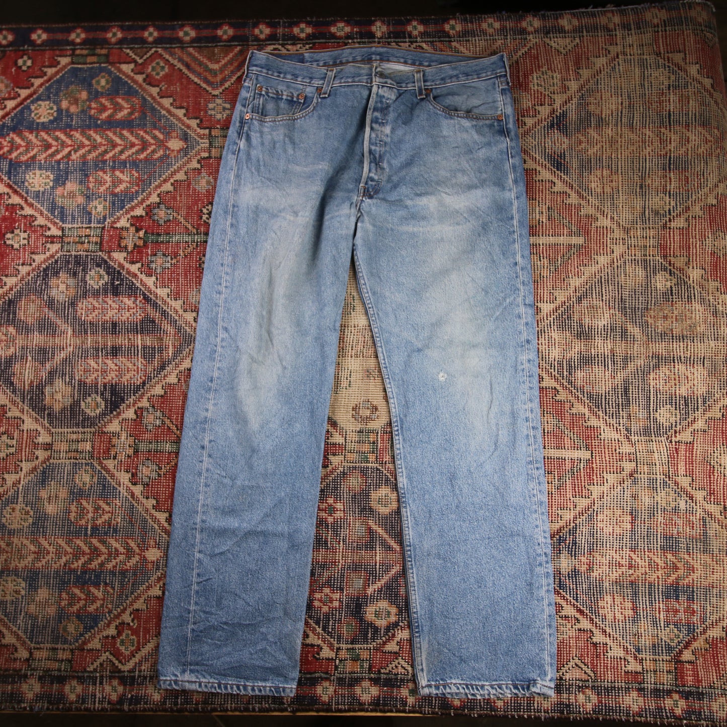 Levi's W36 L31 Tapered Leg Loose Fit Blue Denim Jeans