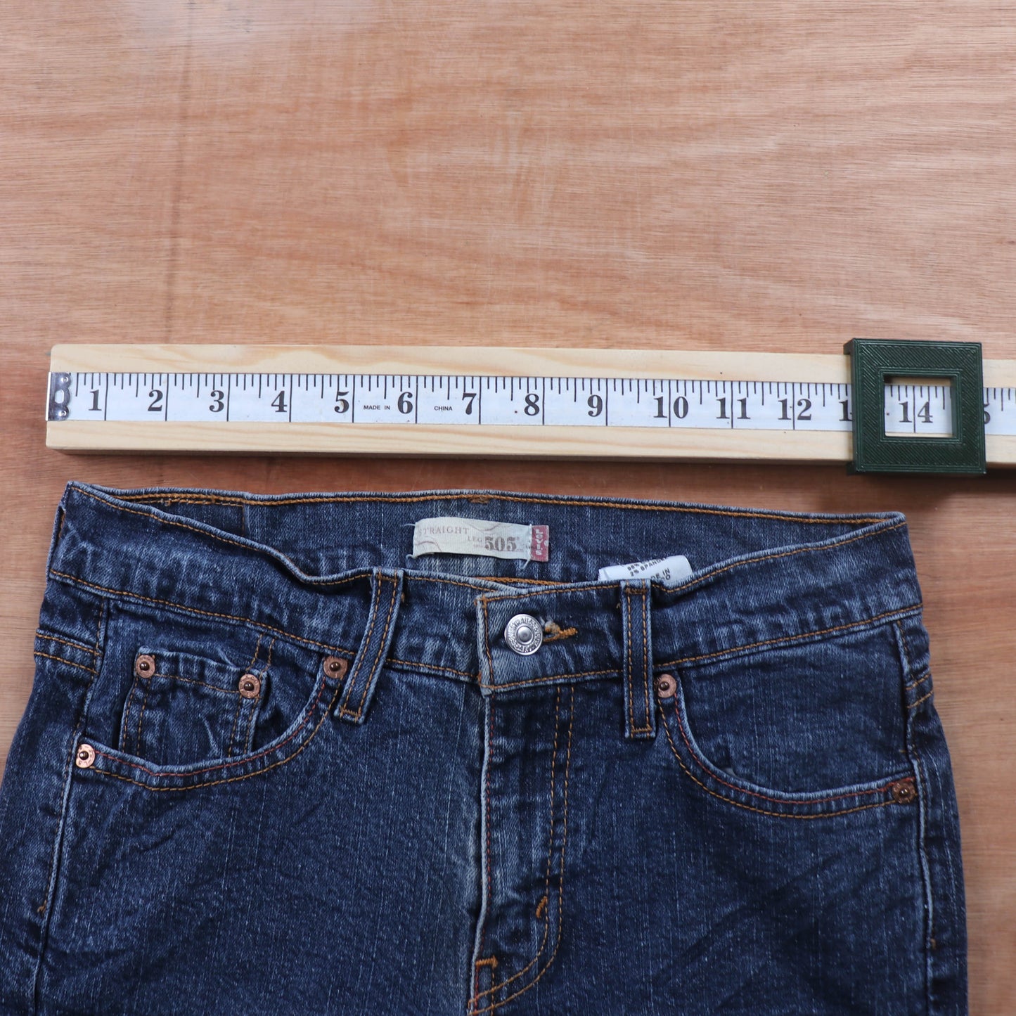 Levi's 505 Red Tab W28 L32 Straight Leg Regular Fit Blue Denim Jeans