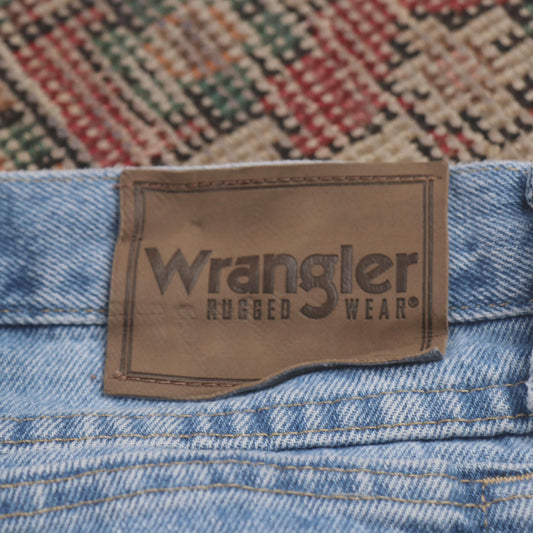 Wrangler W40 L30 Straight Leg Relaxed Fit Blue Denim Jeans