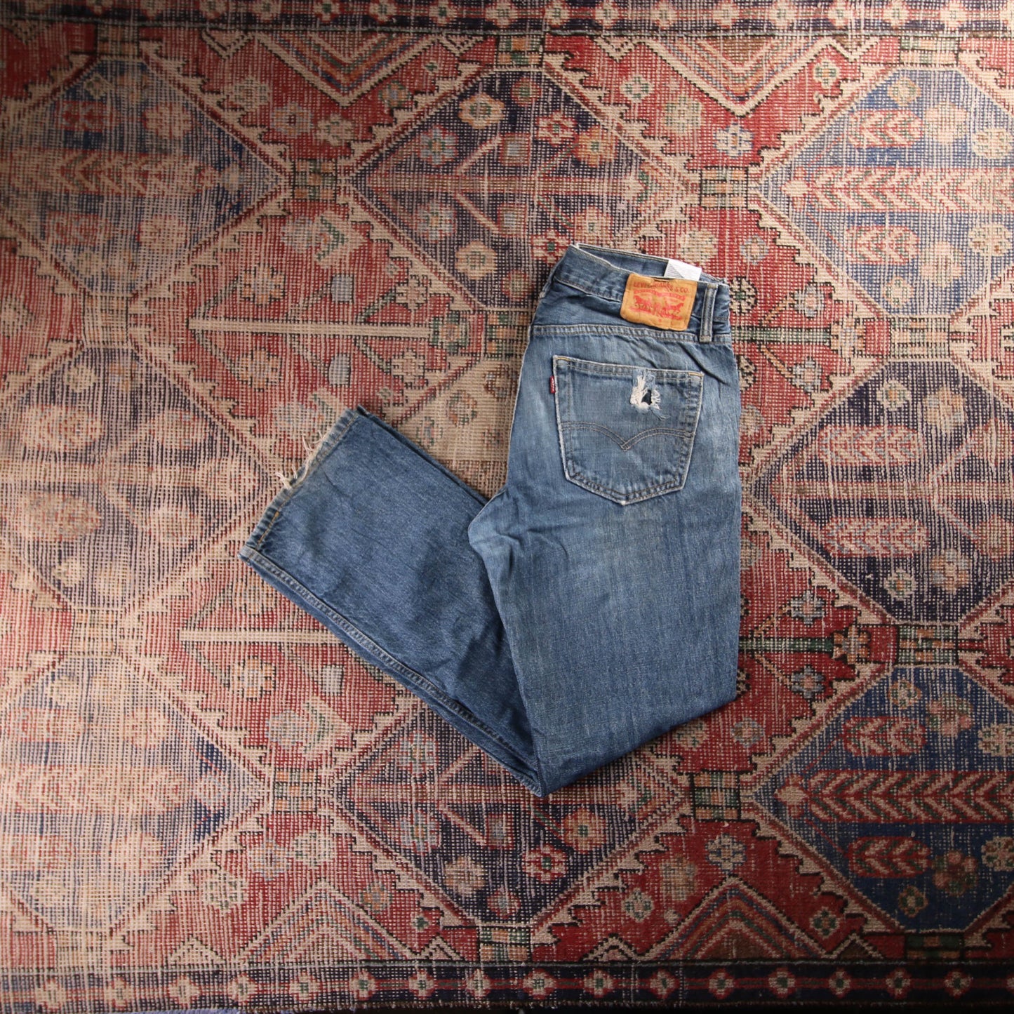 Levi's 501 Red Tab W36 L31 Original Fit Blue Denim Jeans
