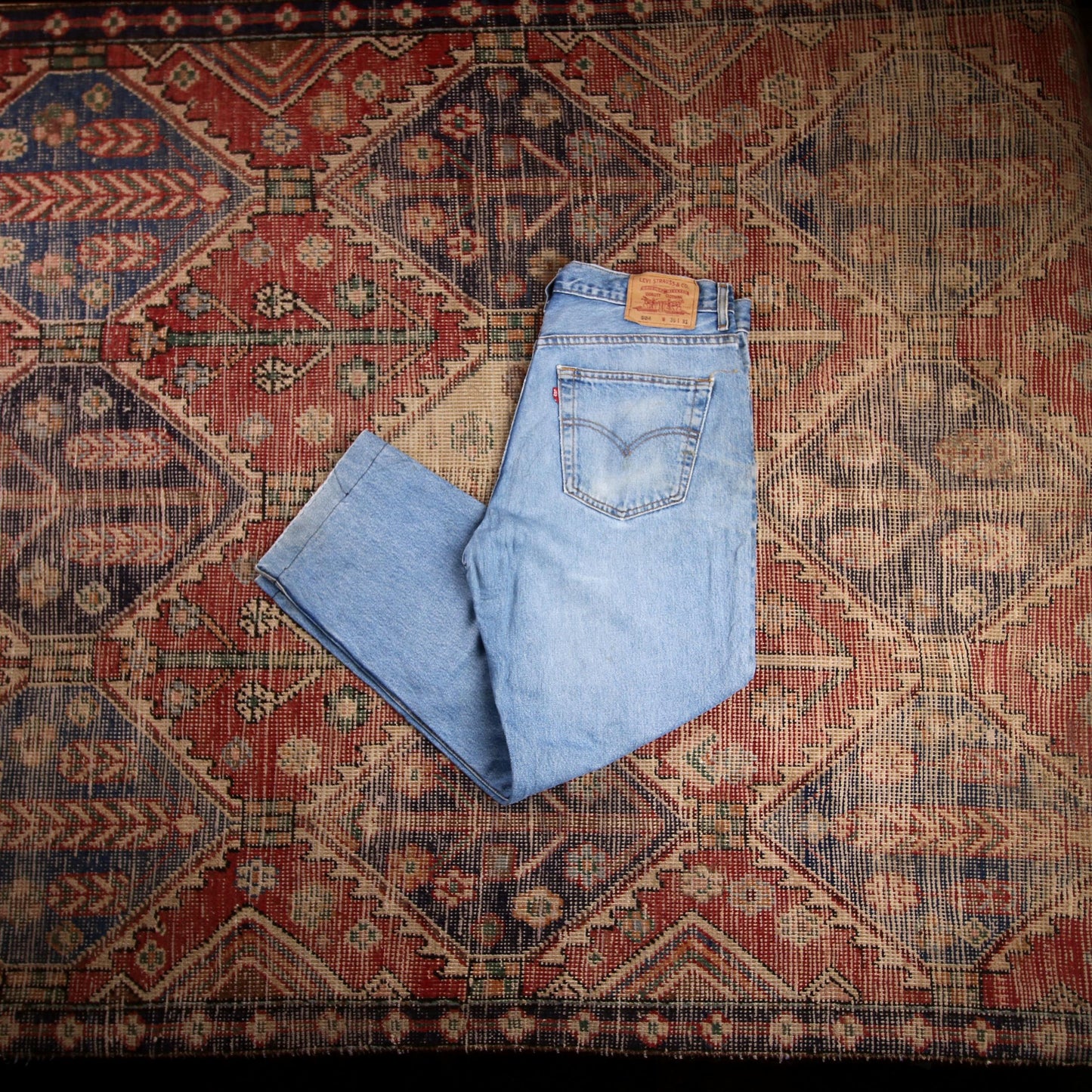 Levi's 504 W36 L27 Straight Leg Regular Fit Blue Denim Jeans