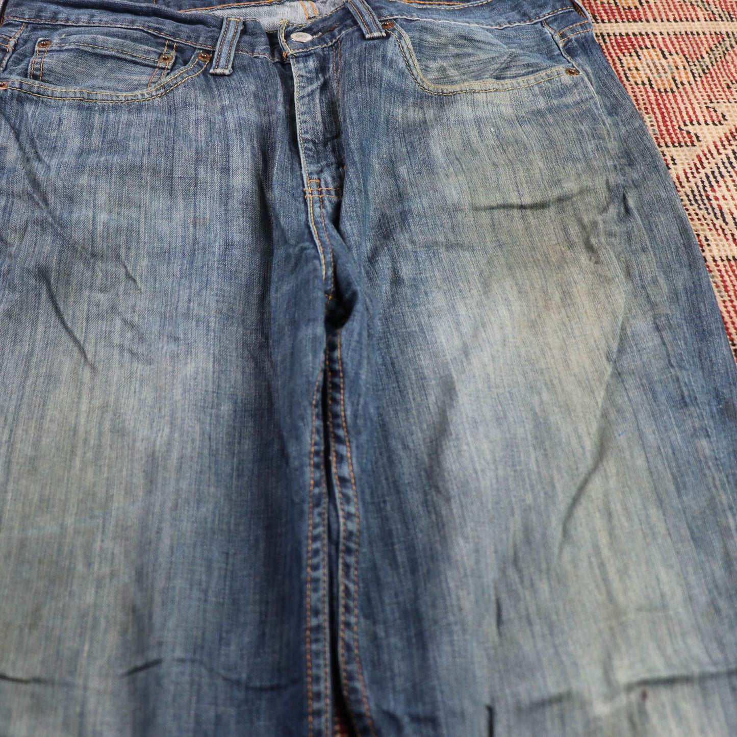 Levi's 514 W34 L32 Straight Leg Blue Denim Jeans