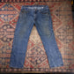 Wrangler W36 L29 Straight Leg Relaxed Fit Blue Denim Jeans