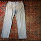 Wrangler W36 L32 Straight Leg Relaxed Fit Classic Ripped Style Blue Denim Jeans
