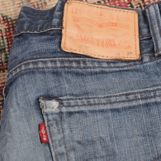 Levi's 513 W30 L30 Straight Leg Slim Fit Blue Denim Jeans