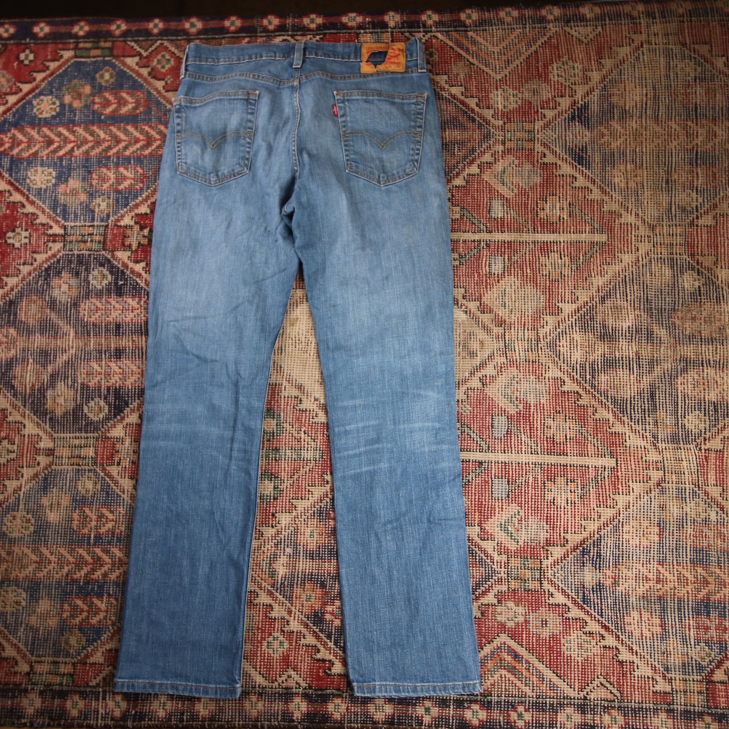 Levi's W34 L31 Straight Leg Blue Denim Jeans