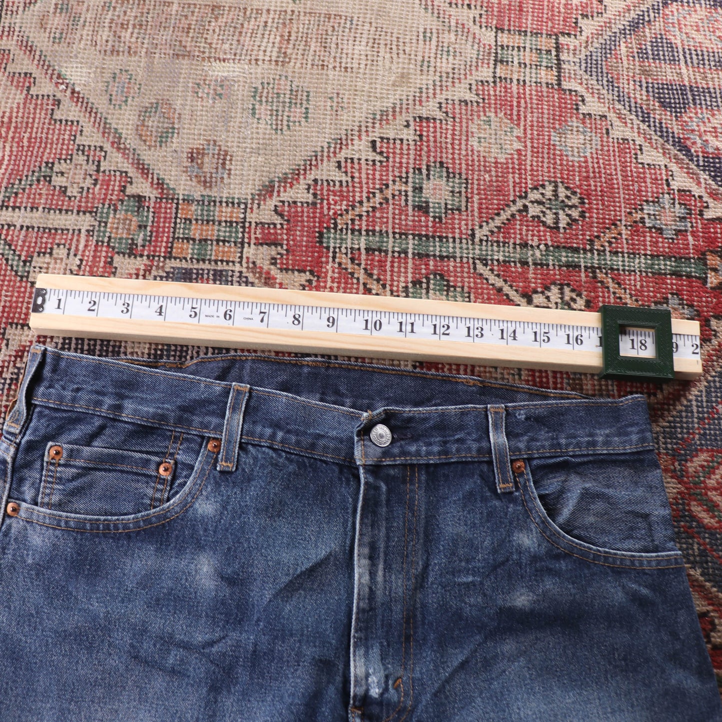 Levi's 517 Red Tab W36 L31 Bootcut Slim Fit Classic Ripped Style Blue Denim Jean