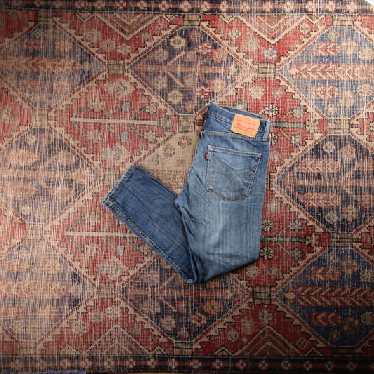 Levi's 522 Red Tab W32 L26 Slim Fit Blue Denim Jeans