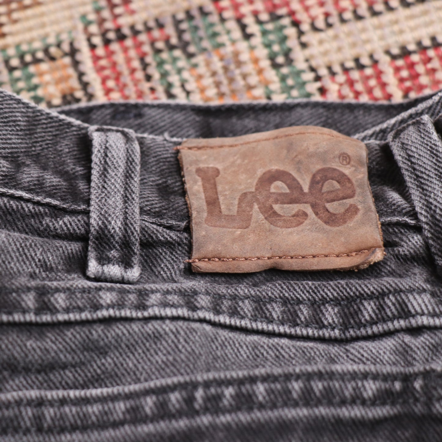 Lee W32 L31 Straight Leg Regular Fit Black Denim Jeans