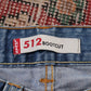 Levi's 512 Red Tab W30 L28 Tapered Leg Slim Fit Blue Denim Jeans