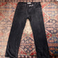 Levi's 505 W38 L33 Straight Leg Regular Fit Black Denim Jeans