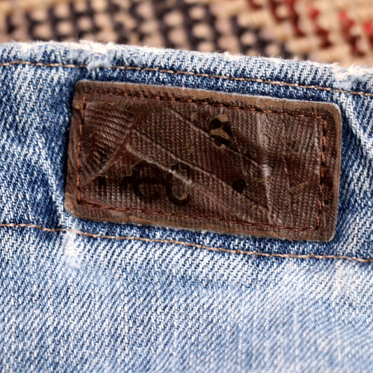 Lee W30 L30 Straight Leg Relaxed Fit Classic Ripped Style Blue Denim Jeans