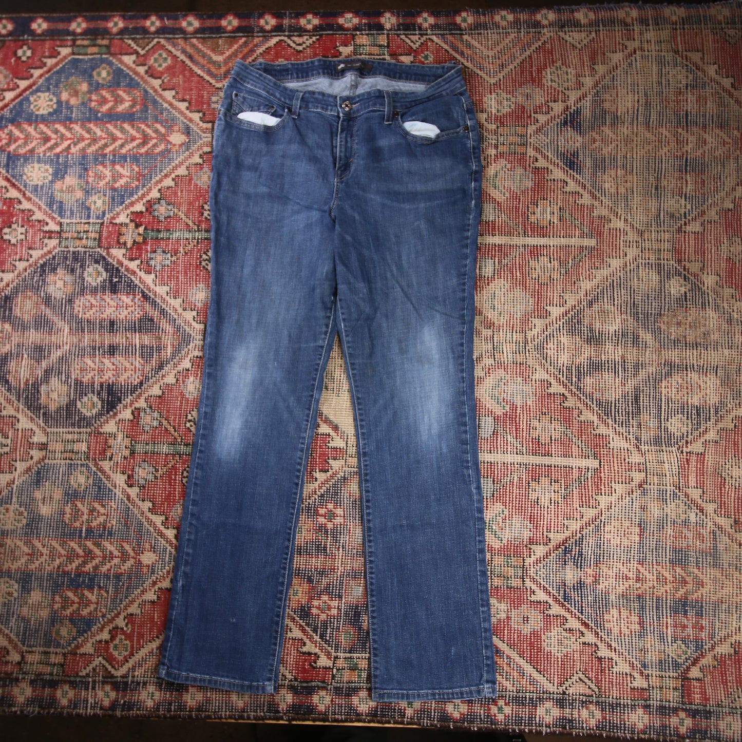 Levi's 580 W32 L30 Straight Leg Blue Denim Jeans