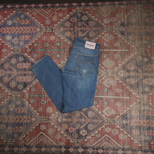Levi's W32 L30 Straight Leg Blue Denim Jeans