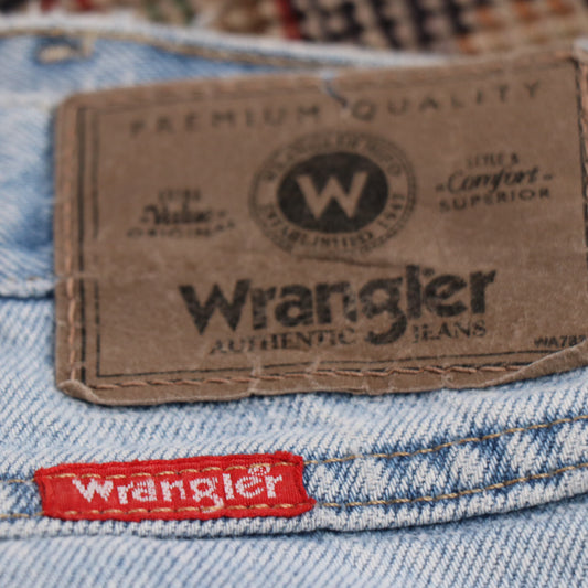 Wrangler W42 L30 Straight Leg Relaxed Fit Blue Denim Jeans