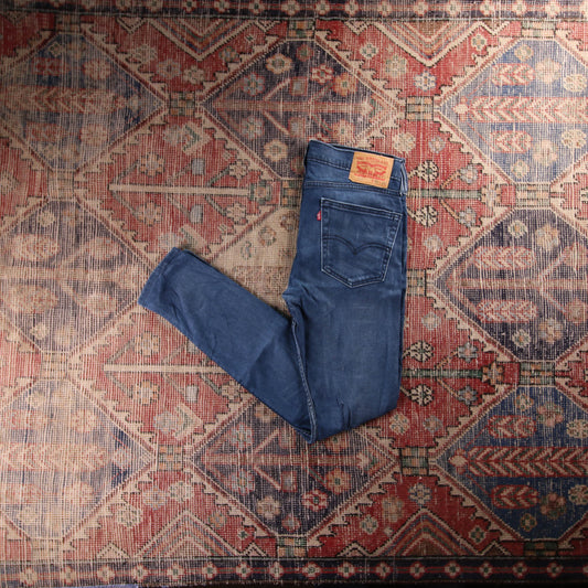 Levi's 519 Red Tab W32 L31 Slim Blue Denim Jeans