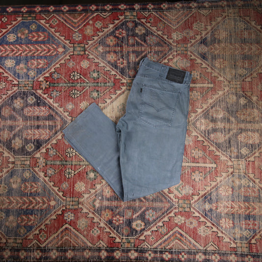 Levi's 513 W40 L30 Straight Leg Slim Fit Grey Denim Jeans
