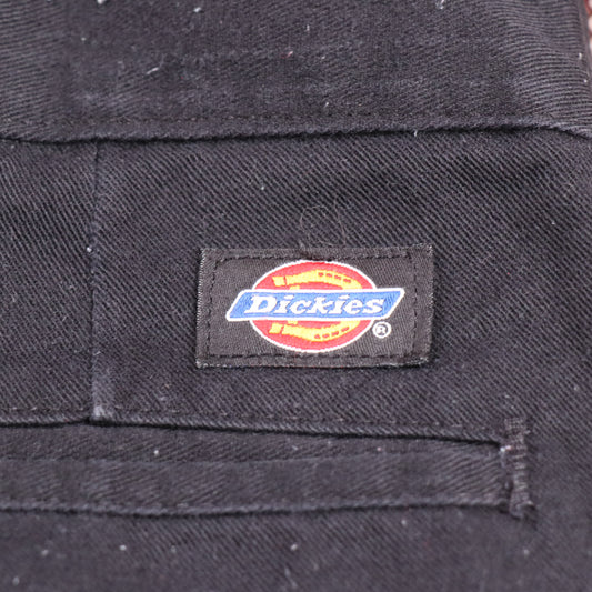 Dickies W34 L27 Straight Leg Black Cotton Blend Trousers