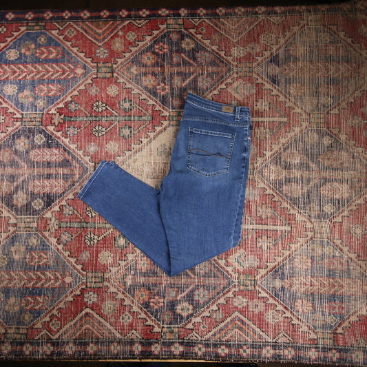 Lee W36 L28 Tapered Leg Relaxed Fit Blue Denim Jeans