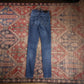 Levi's W24 L29 Skinny Classic Ripped Style Blue Denim Jeans