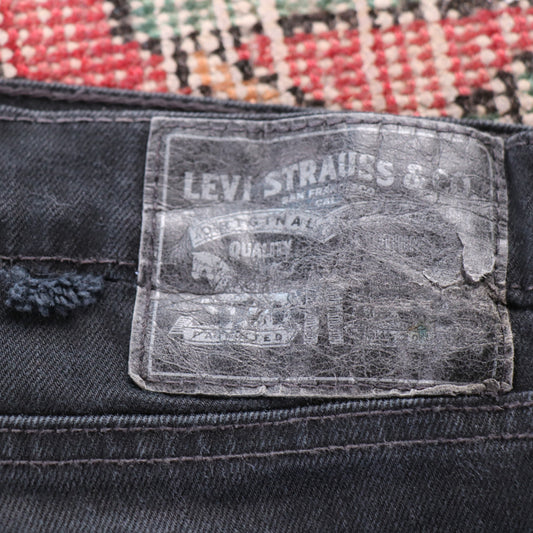 Levi's Red Tab W30 L31 Slim Straight Leg Jeans Black Denim Jeans
