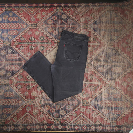 Levi's 514 W40 L31 Straight Leg Black Denim Jeans