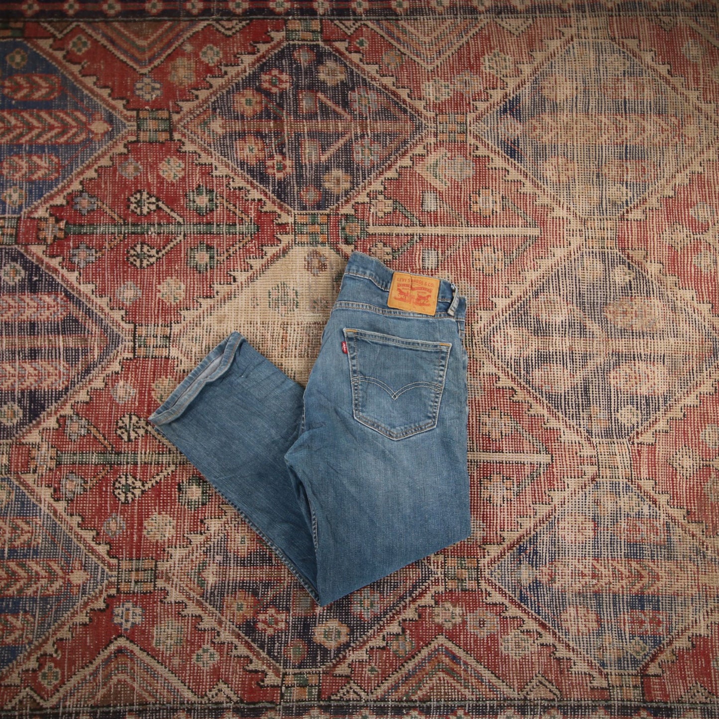 Levi's W32 L24 Straight Leg Blue Denim Jeans