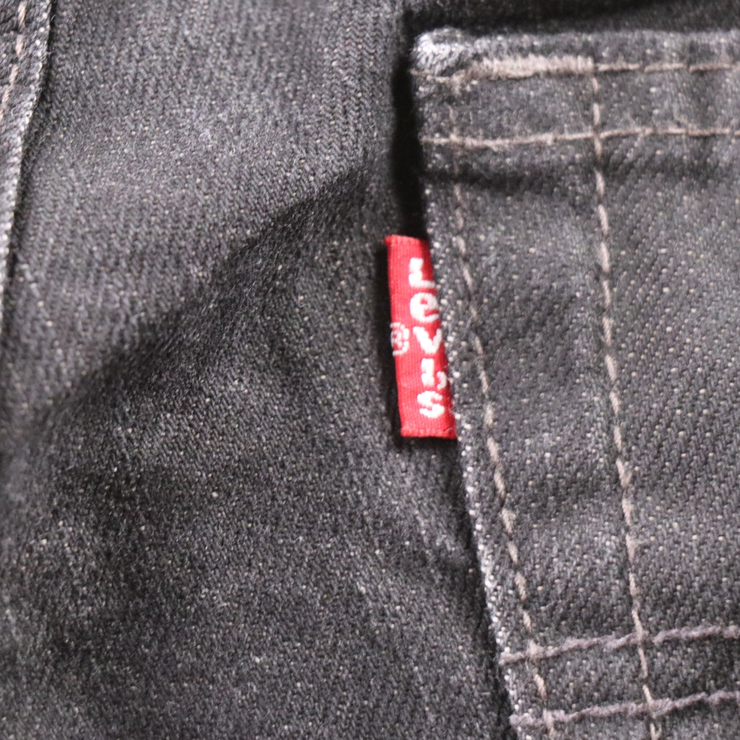 Levi's 505 Red Tab W36 L25 Straight Leg Regular Fit Grey Denim Jeans