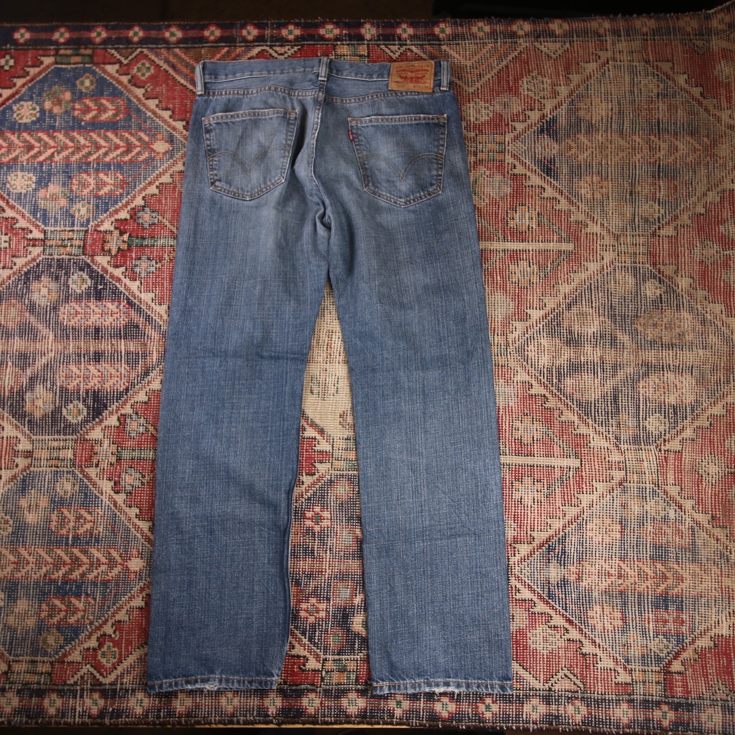 Levi's 505 W36 L30 Straight Leg Regular Fit Blue Denim Jeans