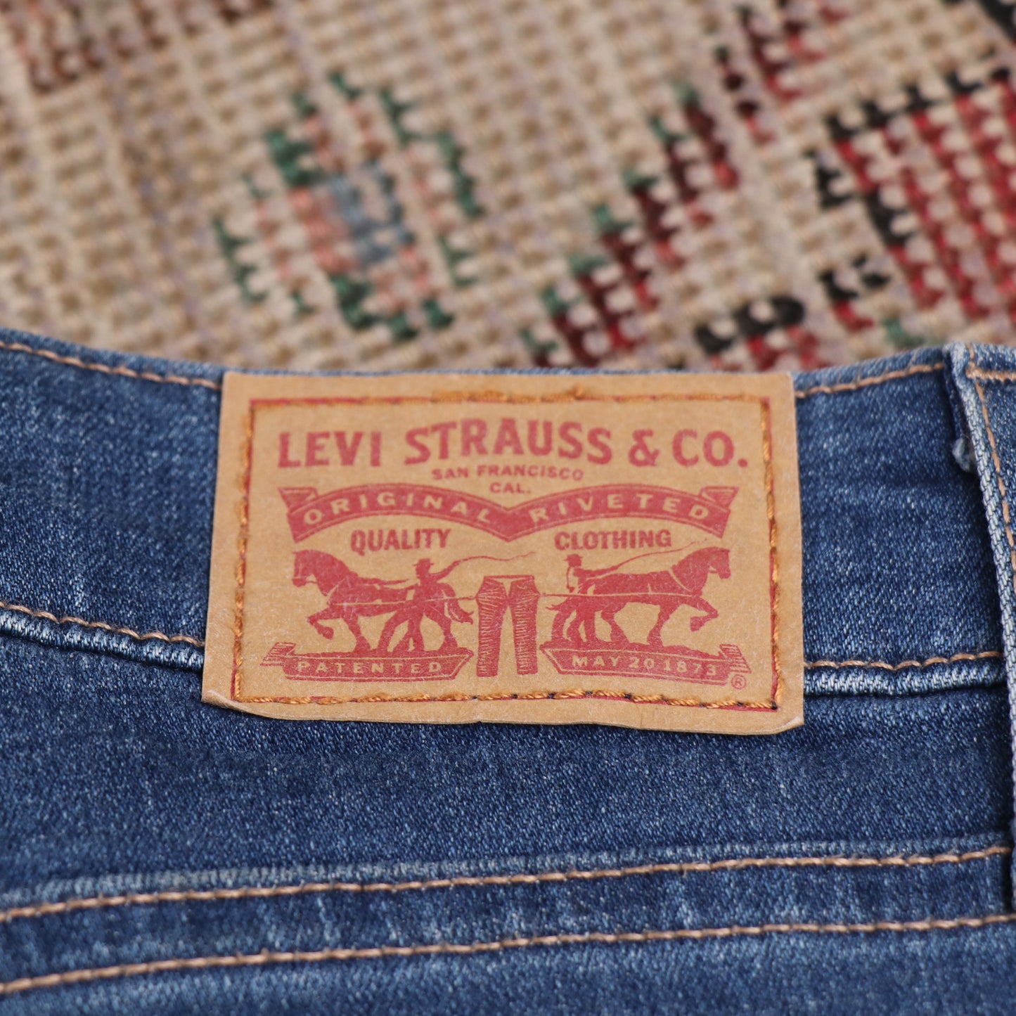 Levi's 725 W24 L28 Flared Blue Denim Jeans
