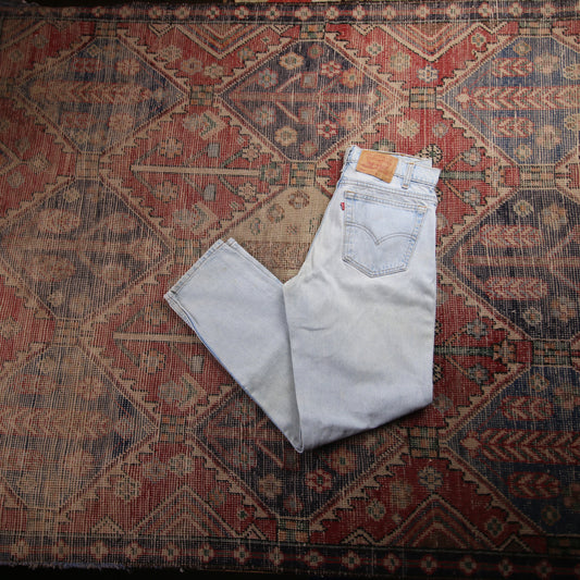 Levi's 550 W30 L30 Tapered Leg Relaxed Fit Blue Denim Jeans