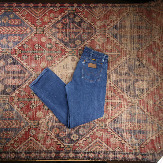 Wrangler W32 L29 Straight Leg Blue Denim Jeans