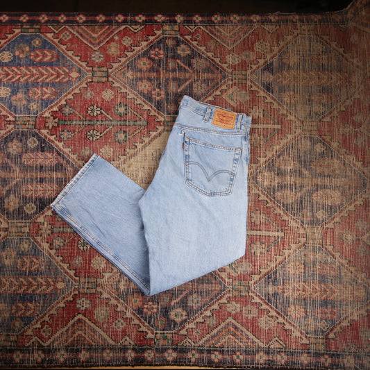 Levi's 505 W40 L30 Straight Leg Regular Fit Blue Denim Jeans