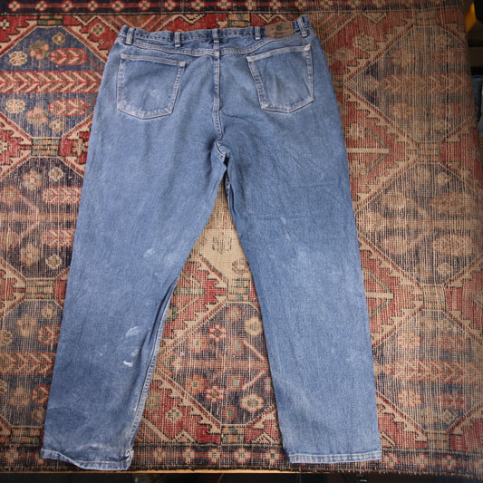 Wrangler W40 L30 Straight Leg Relaxed Fit Blue Denim Jeans