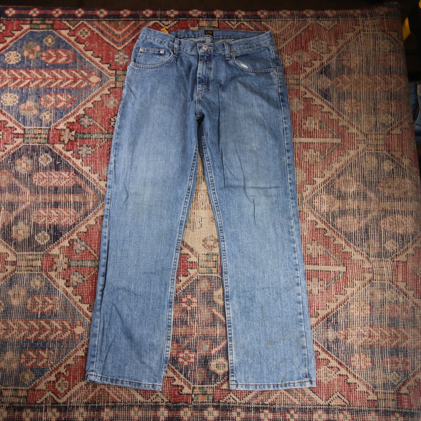 Lee W30 L30 Straight Leg Relaxed Fit Blue Denim Jeans