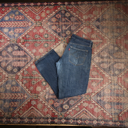 Levi's W34 L32 Straight Leg Blue Denim Jeans