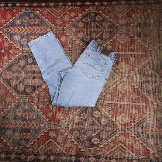 Lee W36 L32 Straight Leg Relaxed Fit Blue Denim Jeans