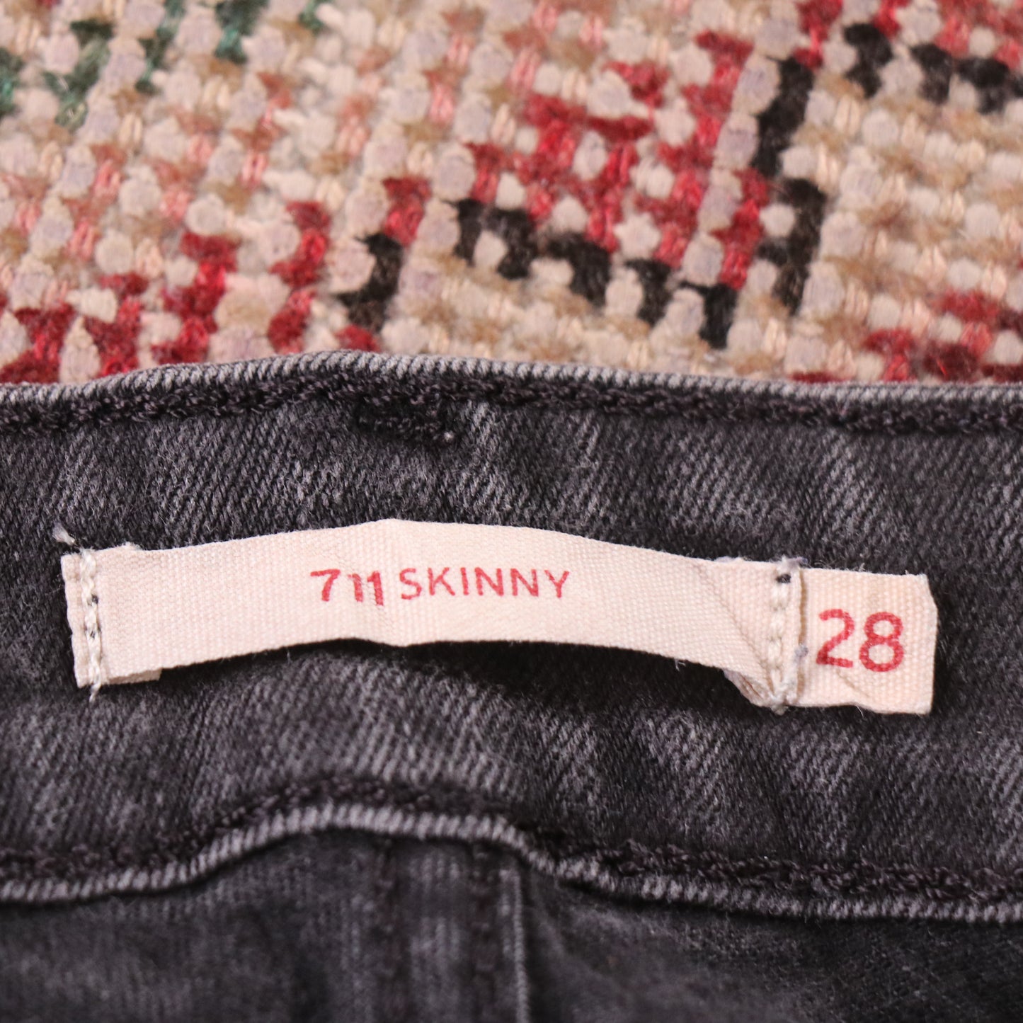 Levi's 711 W30 L26 Skinny Black Denim Jeans