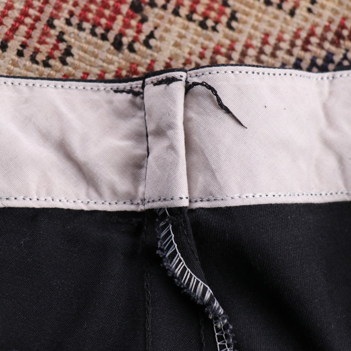 Dickies W38 L25 Straight Leg Black Cotton Blend Trousers