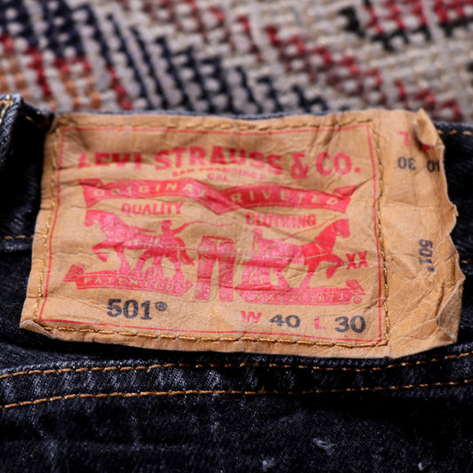 Levi's 501 W36 L27 Original Fit Black Denim Jeans