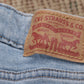 Levi's 721 W24 L25 Skinny Classic Ripped Style Blue Denim Jeans