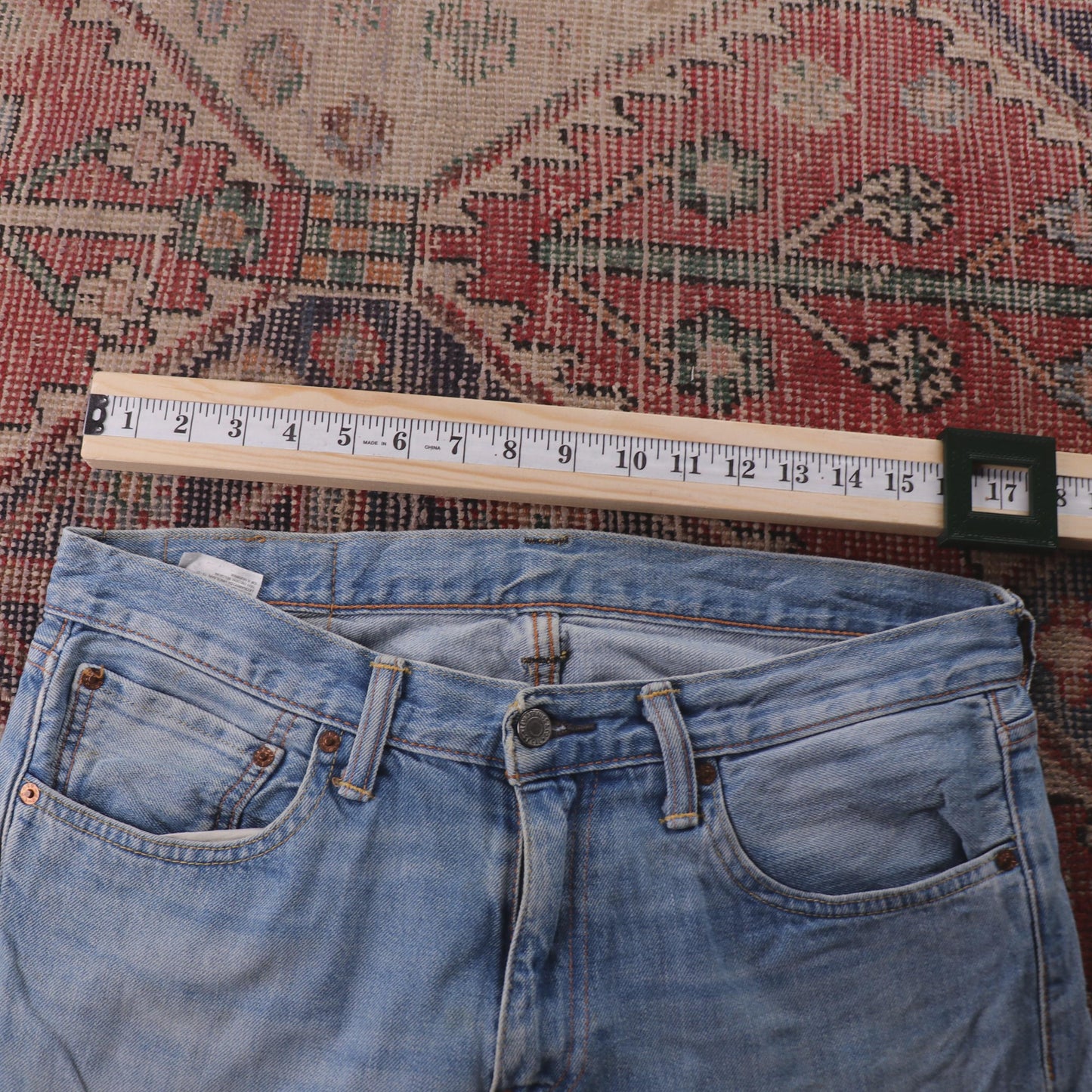 Levi's 527 Red Tab W34 L34 Bootcut Blue Denim Jeans