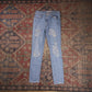 Levi's 721 W26 L27 Skinny Classic Ripped Style Blue Denim Jeans